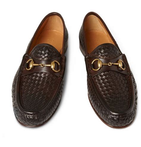 gucci woven loafers